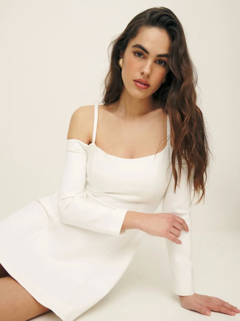 Reformation Donatella Knit Dress White - Size M